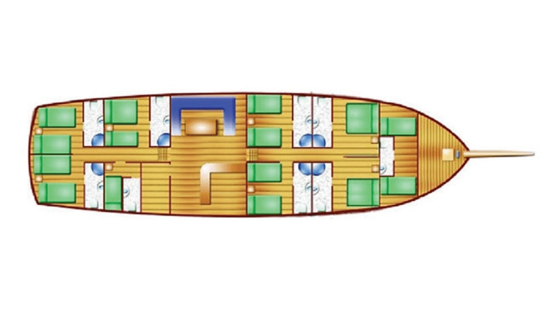 Bodrum Gulet Kiralama 7 Kabin 25 Metre