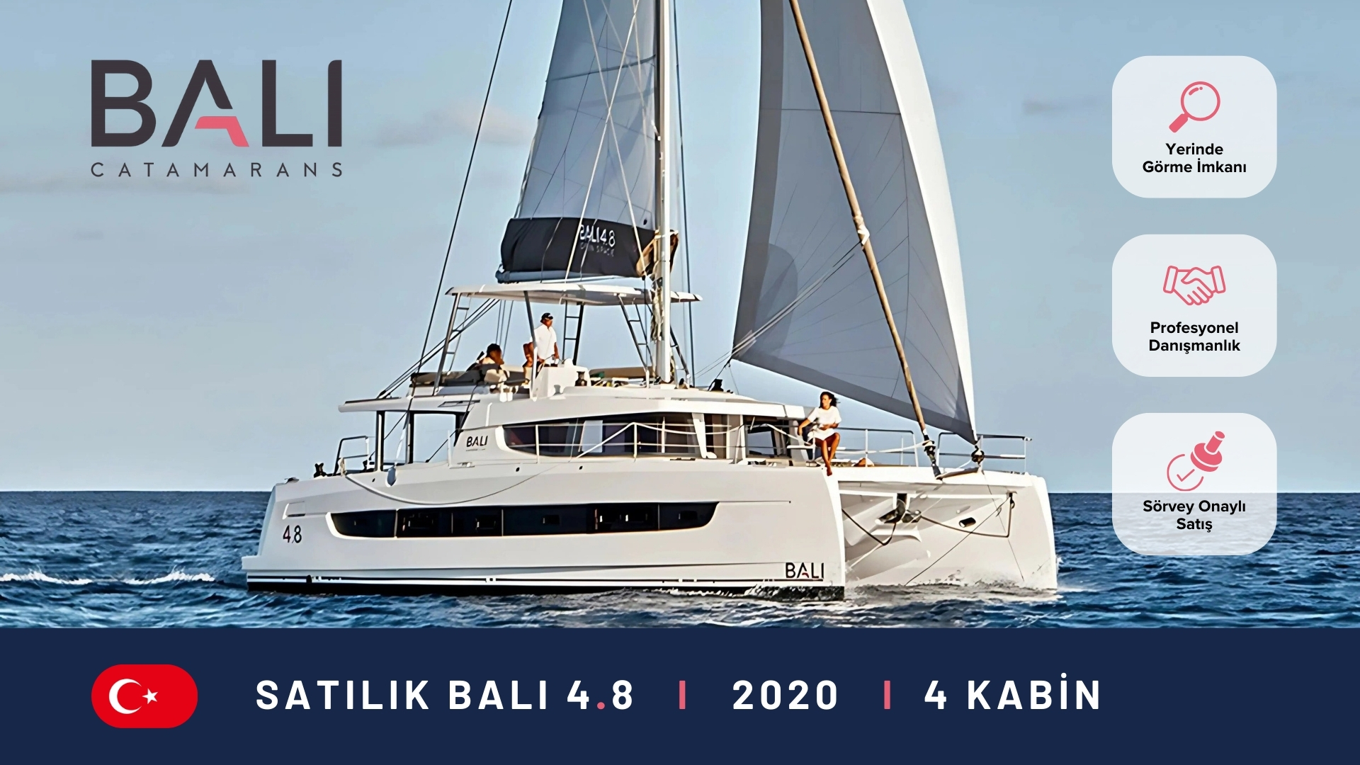 Satılık Bali 4.8 Katamaran 2020 4 Kabin